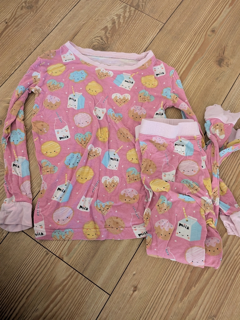 Little Sleepies Pink Cookies & Milk Pj Set